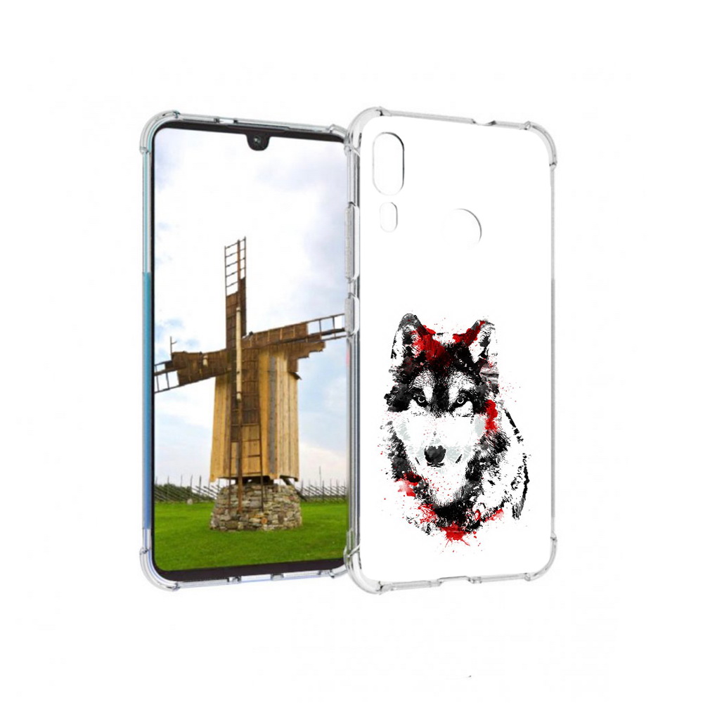 

Чехол MyPads Tocco для Motorola Moto E6 Plus кровавый волк (PT150579.352.416), Прозрачный, Tocco
