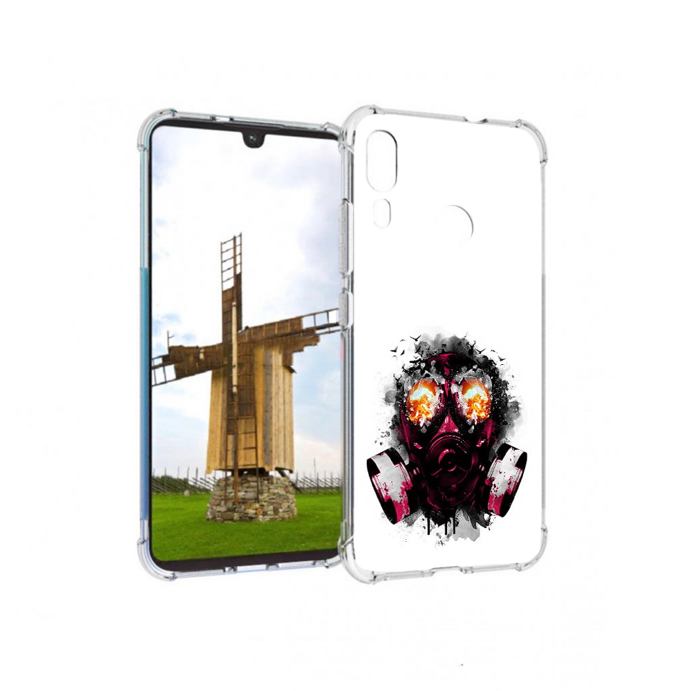 

Чехол MyPads Tocco для Motorola Moto E6 Plus красный противогаз (PT150579.352.412), Прозрачный, Tocco