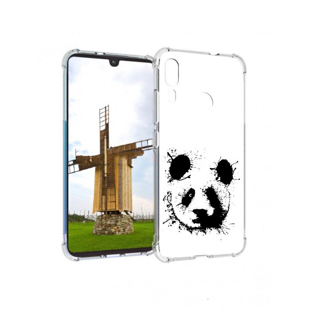

Чехол MyPads Tocco для Motorola Moto E6 Plus клякса-панда (PT150579.352.389), Прозрачный, Tocco