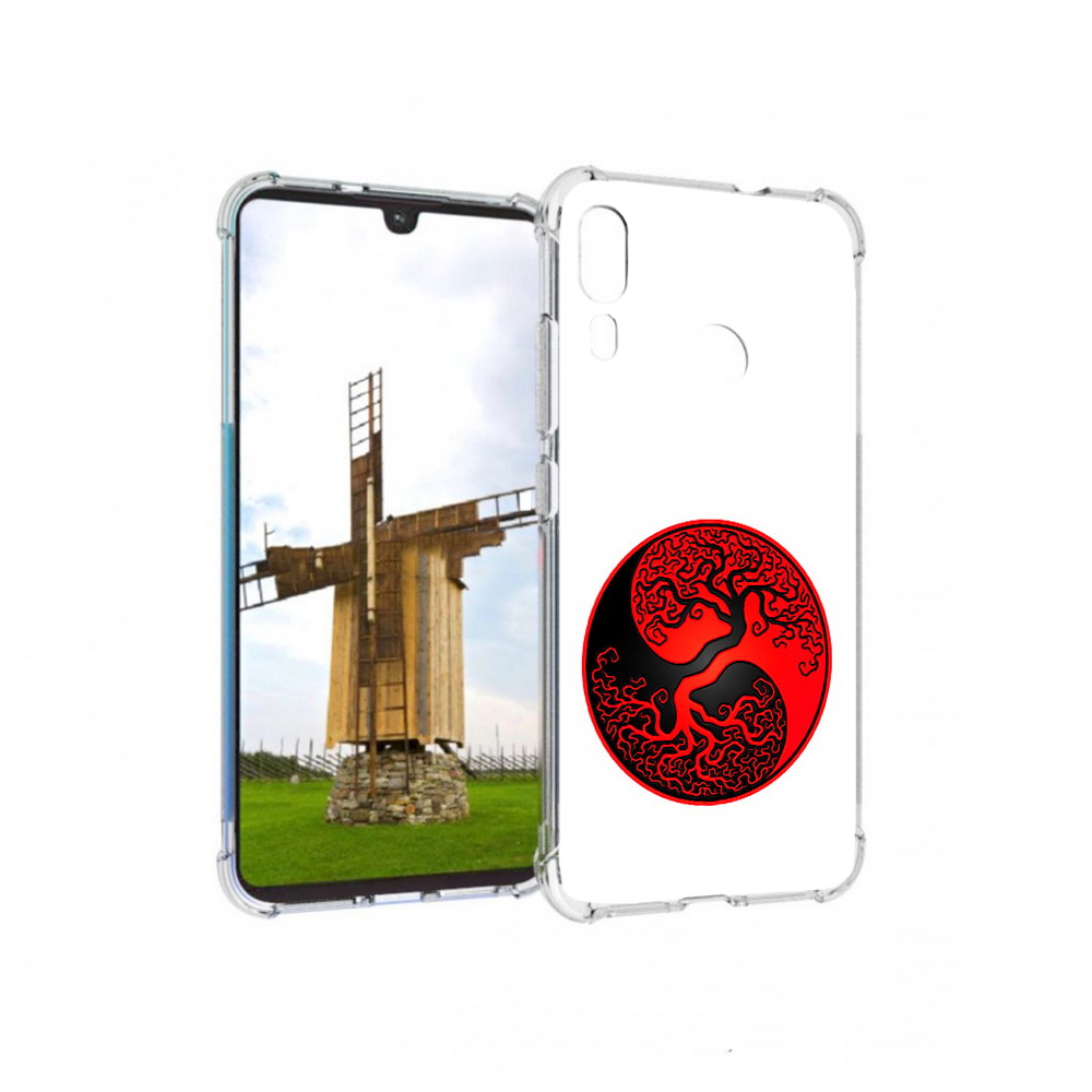 

Чехол MyPads Tocco для Motorola Moto E6 Plus инь янь дерево (PT150579.352.379), Прозрачный, Tocco