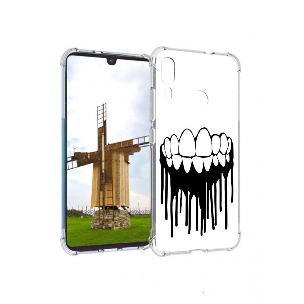 

Чехол MyPads Tocco для Motorola Moto E6 Plus зубы (PT150579.352.372), Прозрачный, Tocco