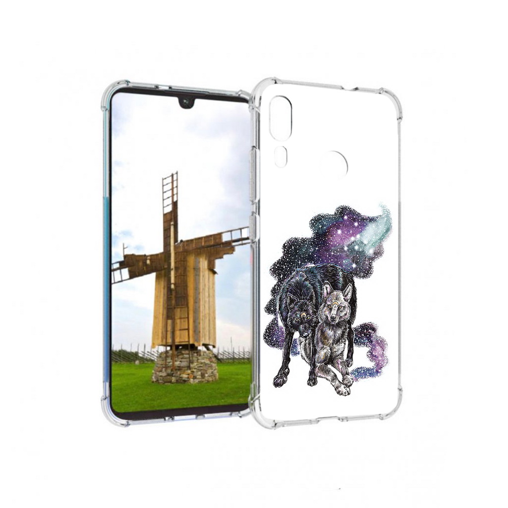

Чехол MyPads Tocco для Motorola Moto E6 Plus звездные волки (PT150579.352.352), Прозрачный, Tocco