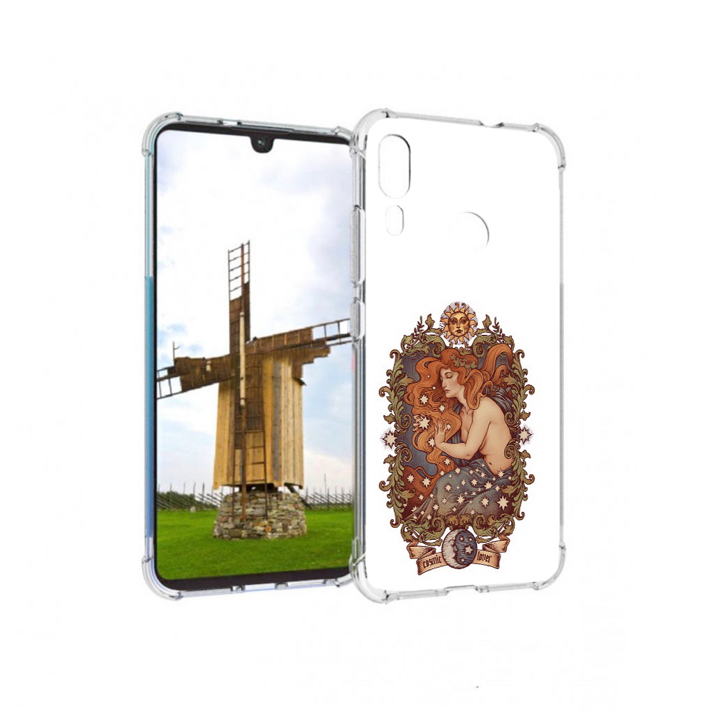 

Чехол MyPads Tocco для Motorola Moto E6 Plus звездная девушка абстракция, Прозрачный, Tocco