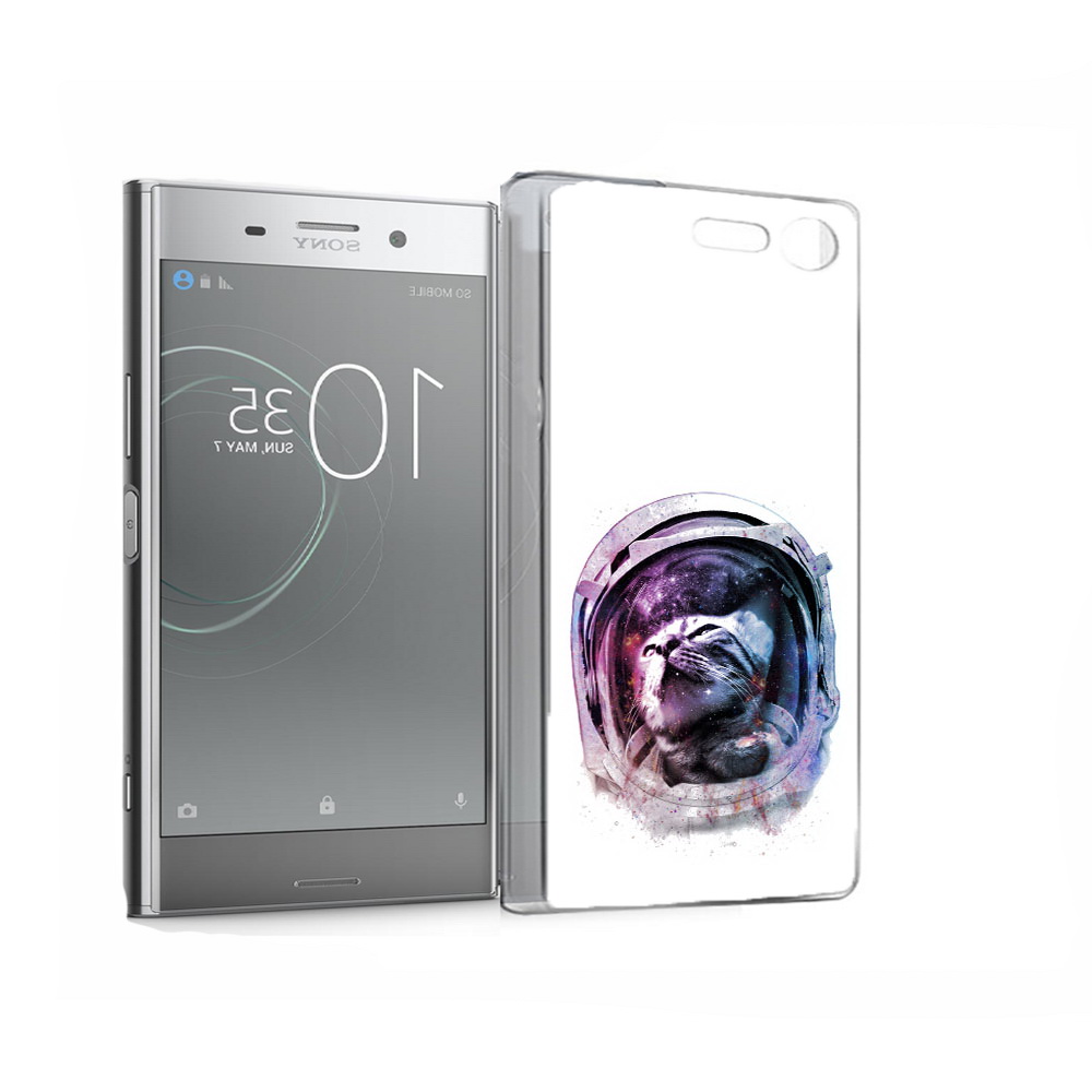 Чехол MyPads Tocco для Sony Xperia XZ Premium кот в шлеме (PT67145.226.396)