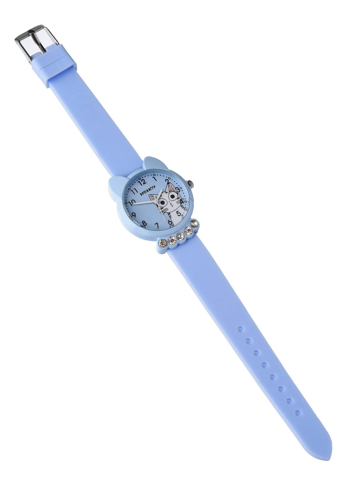 Детские наручные часы World of Accessories 6КК с камнями, для девочки, голубые