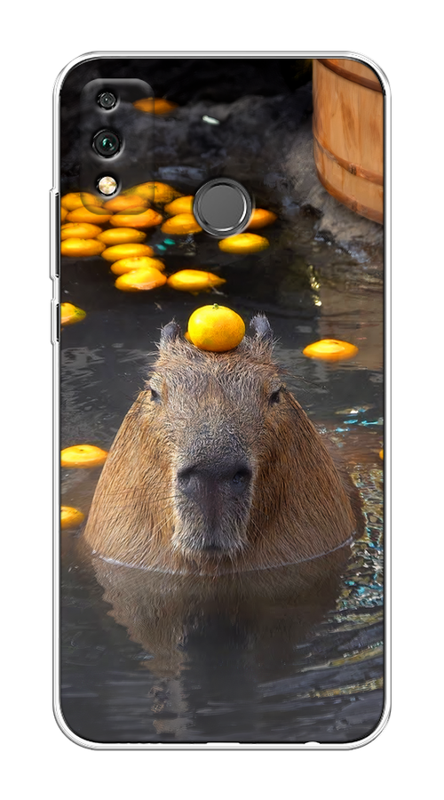 

Чехол на Honor 9X Lite "Капибара отдыхает", Коричневый;оранжевый;серый, 6104250-1
