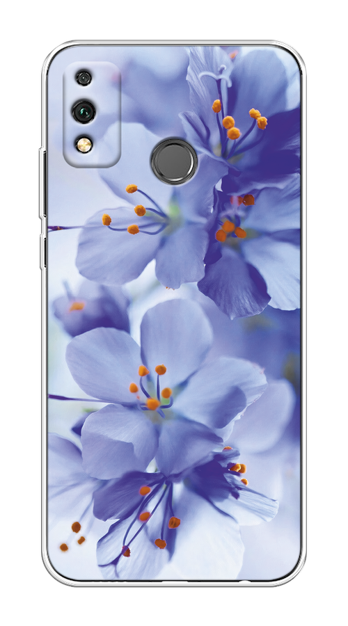 

Чехол на Honor 9X Lite "Фиолетовые цветки", Фиолетовый;синий, 6104250-1