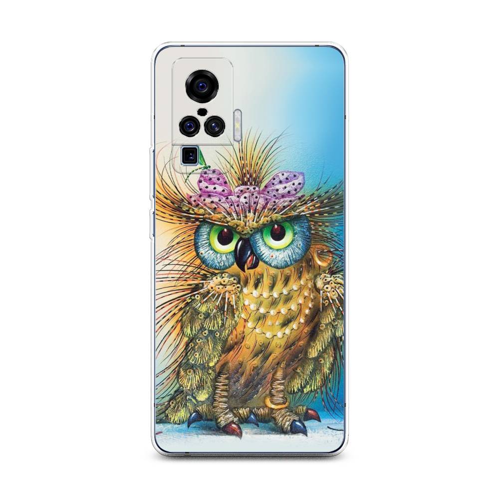 

Чехол на Vivo X50 Pro "Модная сова", Коричневый;голубой, 262350-1