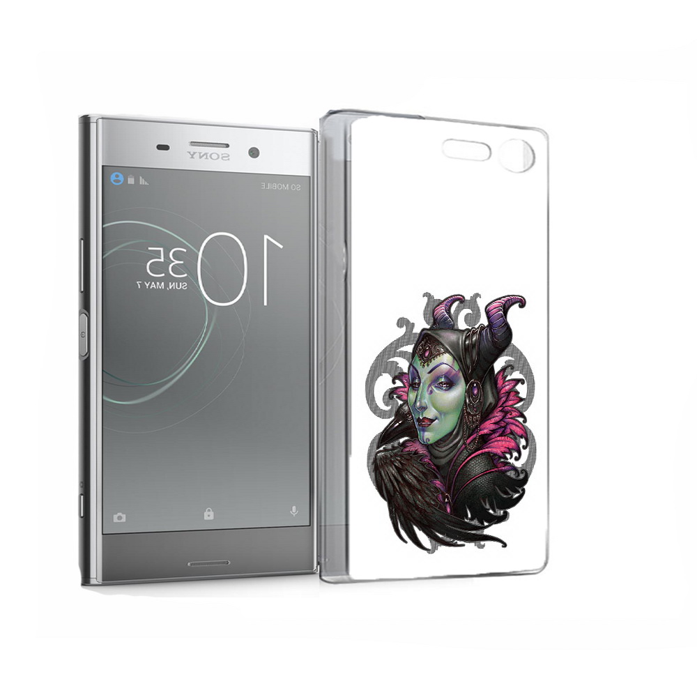 

Чехол MyPads Tocco для Sony Xperia XZ Premium зеленая девушка с вороном (PT67145.226.357), Прозрачный, Tocco