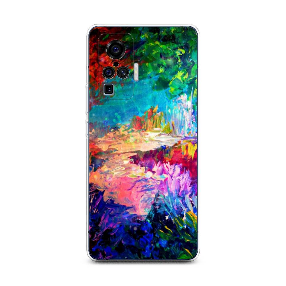 

Чехол на Vivo X50 Pro "Лес-гуашь", Синий;розовый;зеленый, 262350-4