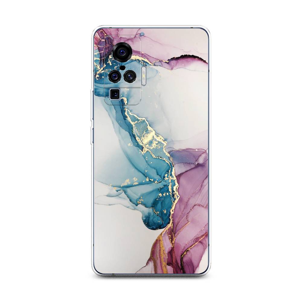 

Чехол на Vivo X50 Pro "Розовые разводы рисунок", 262350-3