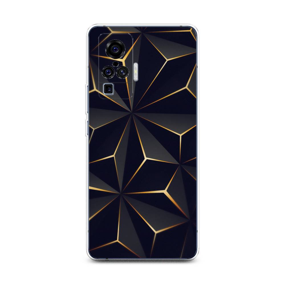 

Чехол на Vivo X50 Pro "Черные полигоны", Золотистый;черный, 262350-3