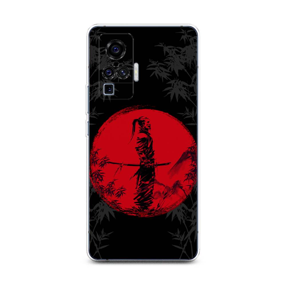 

Чехол на Vivo X50 Pro "Самурай на красном фоне", Черный;красный;серый, 262350-4