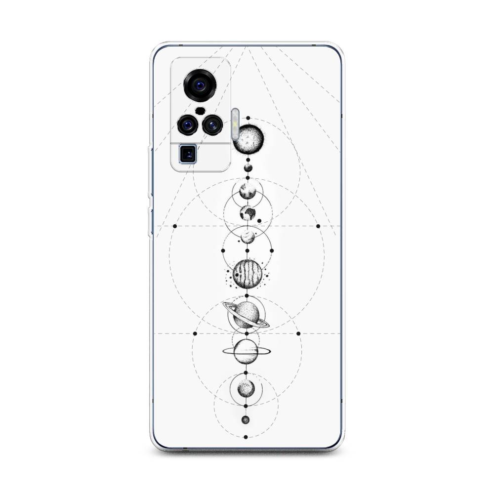 

Чехол на Vivo X50 Pro "Парад планет", Серый, 262350-2