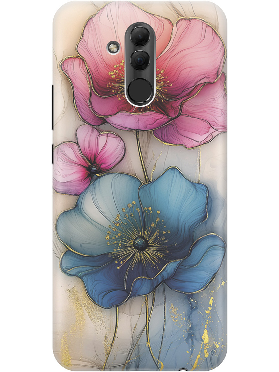 

Силиконовый чехол на Huawei Mate 20 Lite с принтом "Голубые и розовые ирисы", Прозрачный;голубой;розовый, 719355623