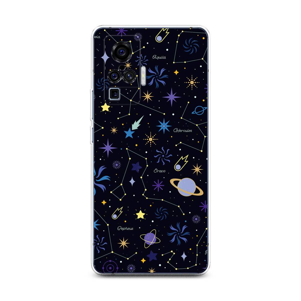 

Чехол для Vivo X50 Pro Pro "Цветной космос", Желтый, 262350-2