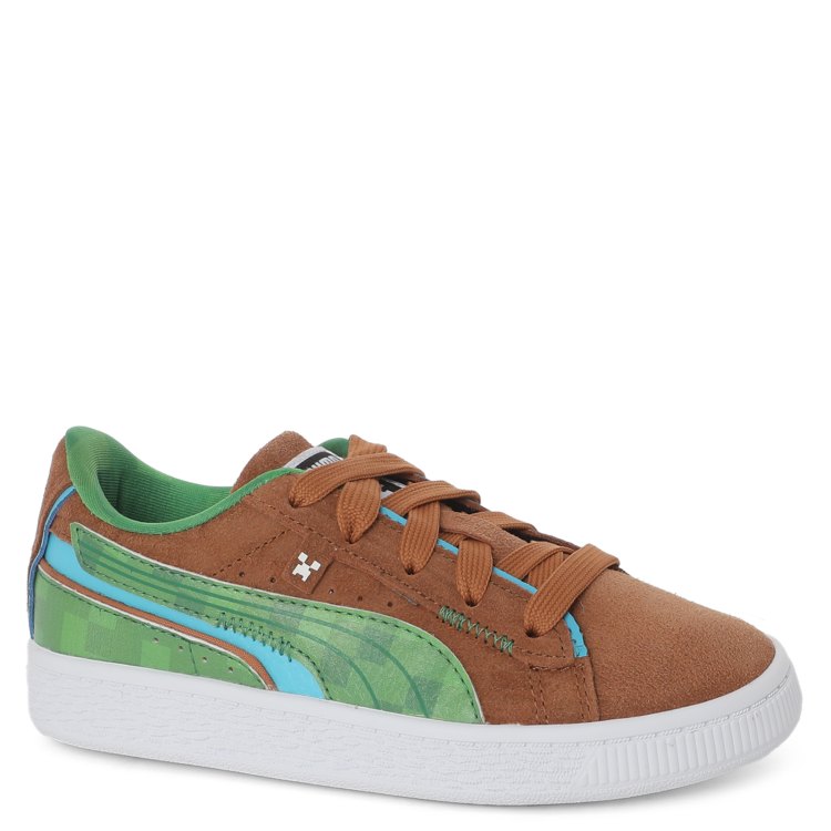 Кеды PUMA Suede Minecraft PS 384486 цв.коричневый р.28,5