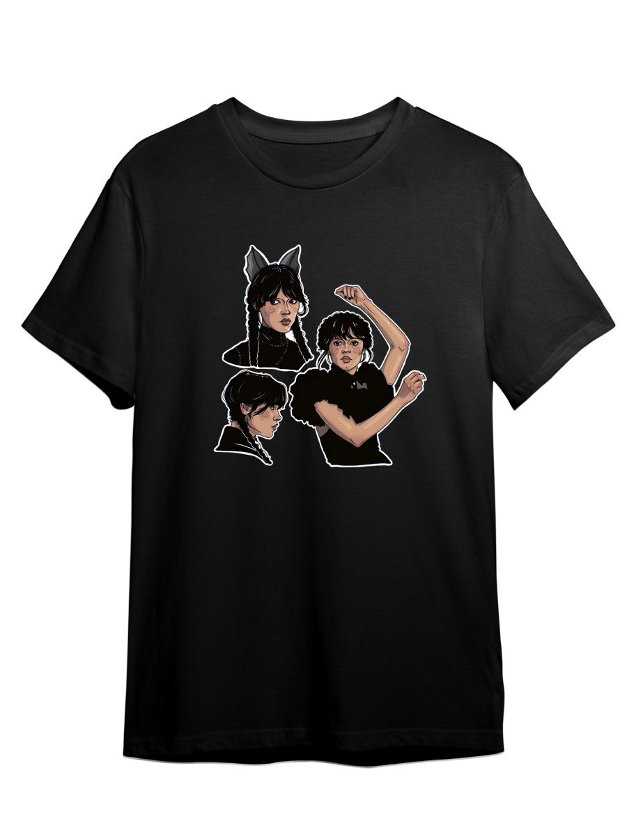 

Футболка унисекс СувенирShop Wednesday/Уэнсдэй/Венсдей 36 черная M, Черный, "Wednesday/Уэнсдэй/Венсдей" 36
