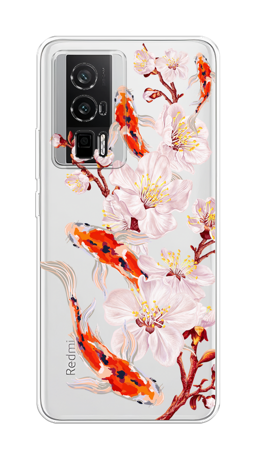 

Чехол на Xiaomi Redmi K60/Poco F5 Pro "Карпы и сакура", Оранжевый;розовый;бежевый;прозрачный, 318850-1