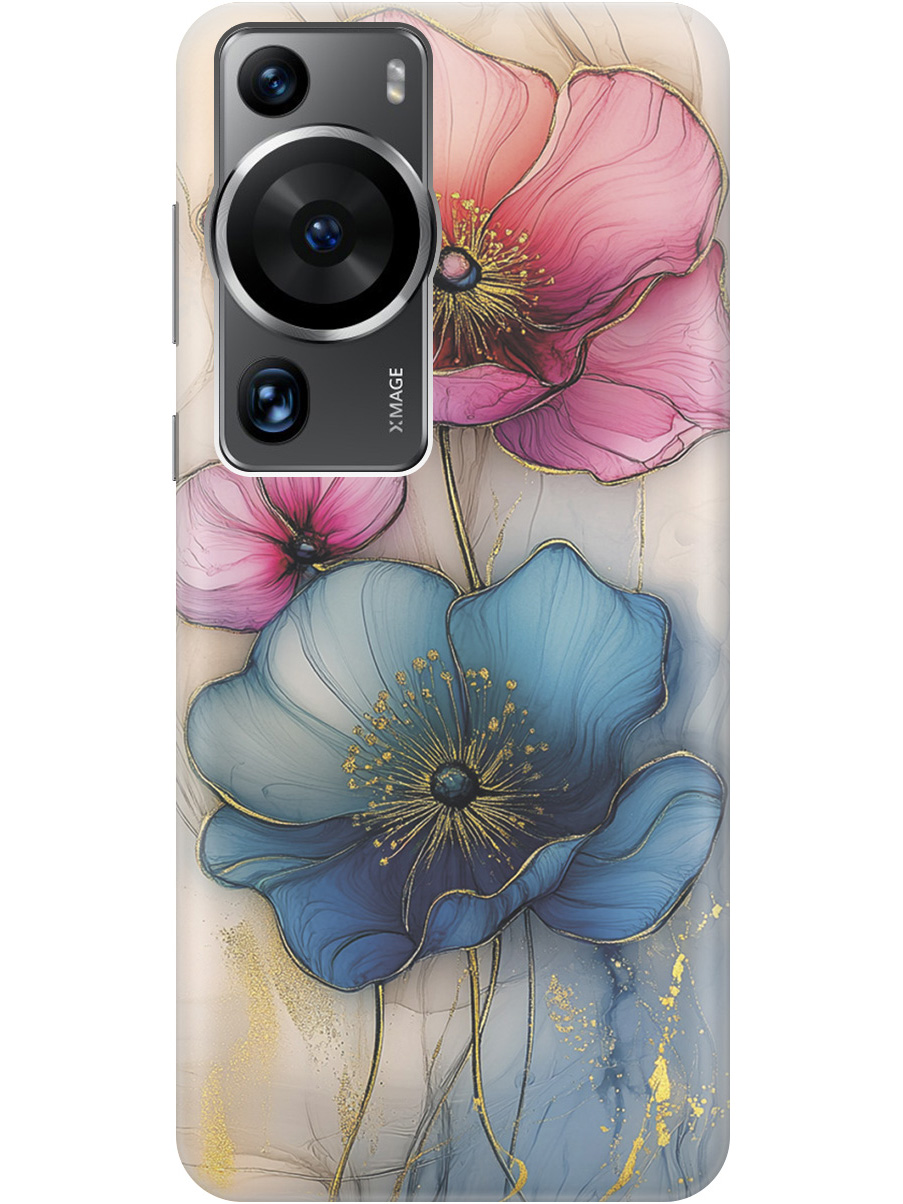 

Силиконовый чехол на Huawei P60 Pro с принтом "Голубые и розовые ирисы", Прозрачный;голубой;розовый, 772620823