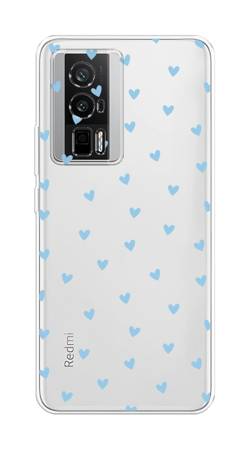 

Чехол на Xiaomi Redmi K60/Poco F5 Pro "Голубые сердечки паттерн", Голубой;прозрачный, 318850-1