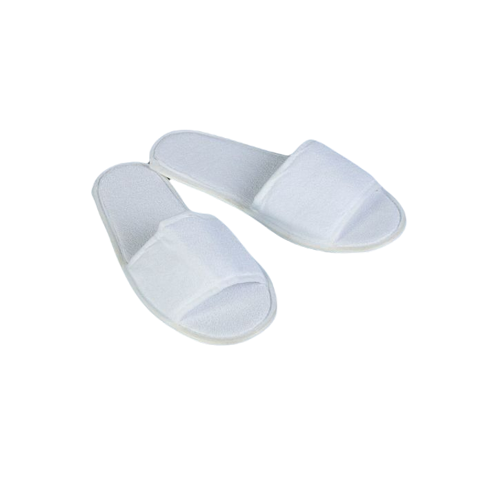 Тапочки одноразовые, махровые, подошва 3 мм, белые тапочки для бани с вышивкой с новым годом белые