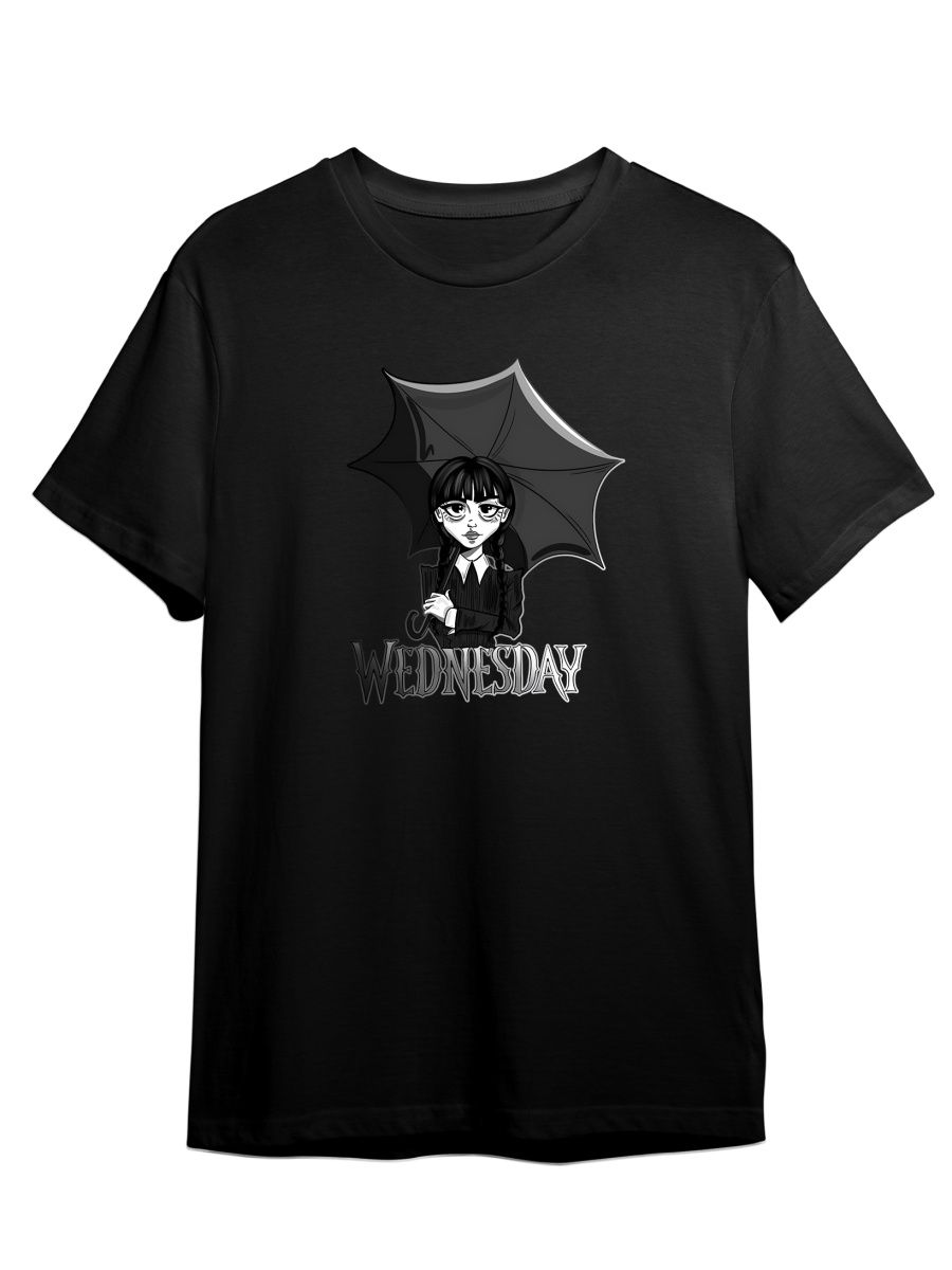 

Футболка унисекс СувенирShop Wednesday/Уэнсдэй/Венсдей 35 черная XS, Черный, "Wednesday/Уэнсдэй/Венсдей" 35