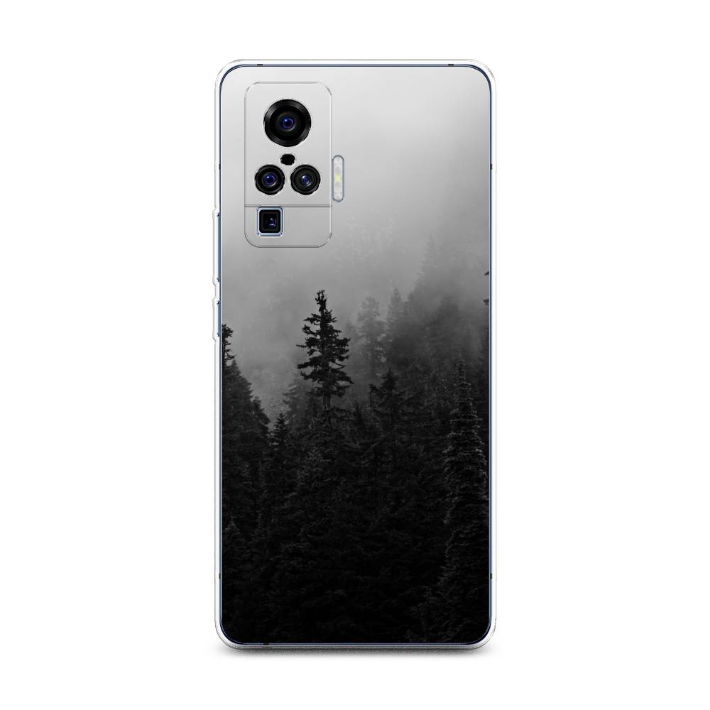 

Чехол на Vivo X50 Pro "Туманный лес", Серый;черный, 262350-2