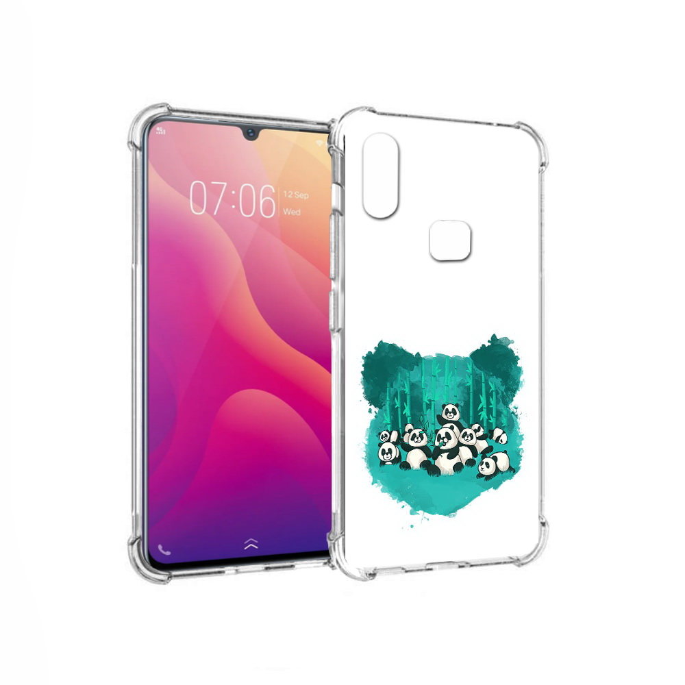 

Чехол MyPads Tocco для Vivo V11i нарисованные панды (PT119353.424.508), Прозрачный, Tocco