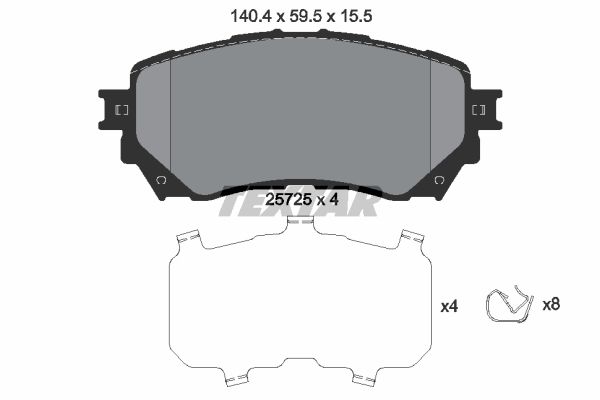 

Тормозные колодки Textar передние для Mazda 6 2013- 2572501