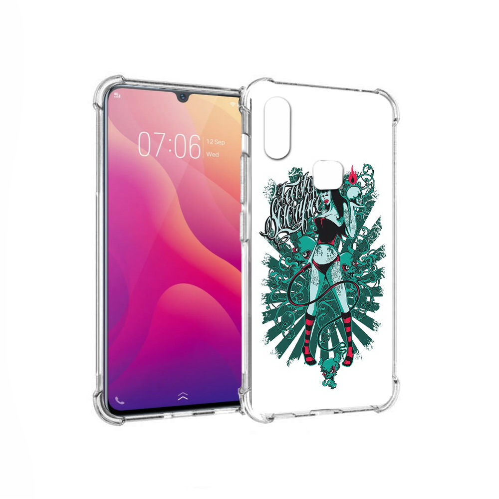 

Чехол MyPads Tocco для Vivo V11i нарисованная девушка в татуировках (PT119353.424.499), Прозрачный, Tocco