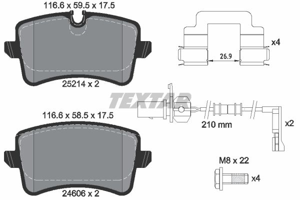 

Колодки тормозные дисковые задн AUDI: A6 (4G2) 11 - , A6 Avant (4G5) 11 - , A7 Sportback 1