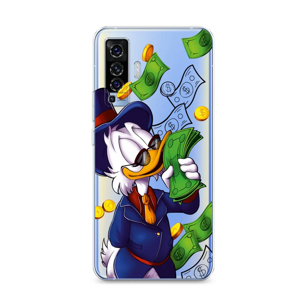 

Чехол на Vivo X50 "Scrooge McDuck with Money", Синий;зеленый;белый, 262250-6