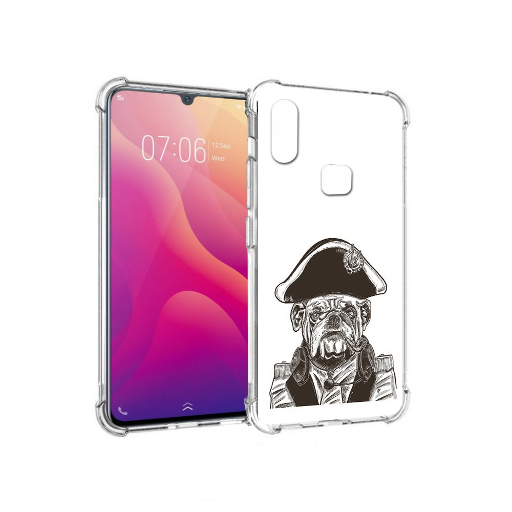 

Чехол MyPads Tocco для Vivo V11i мопс генерал (PT119353.424.483), Прозрачный, Tocco
