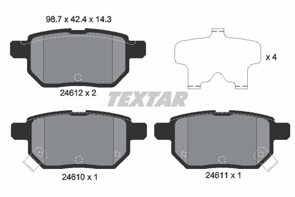 

Колодки тормозные дисковые задн TOYOTA: COROLLA 150 07-, COROLLA седан 02-, AURIS 06-, YAR