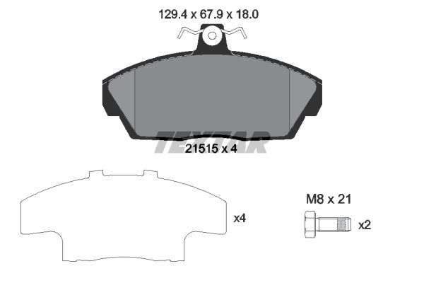 

Тормозные колодки Textar 2151504