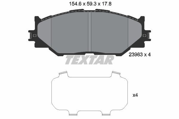 

Тормозные колодки Textar дисковые 2398301