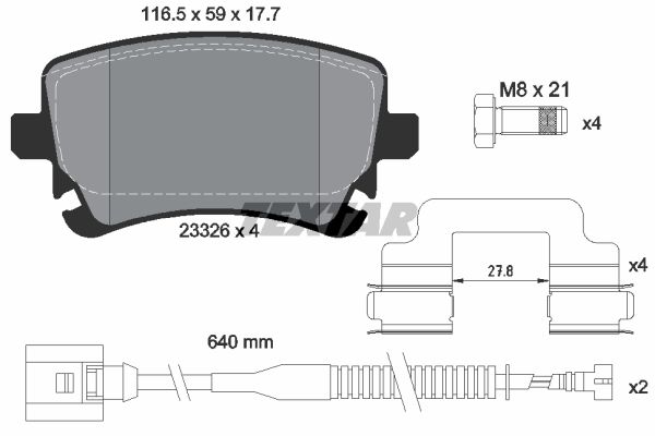 

Колодки тормозные дисковые задн VW: PHAETON 02- с противошумной пластиной Q+