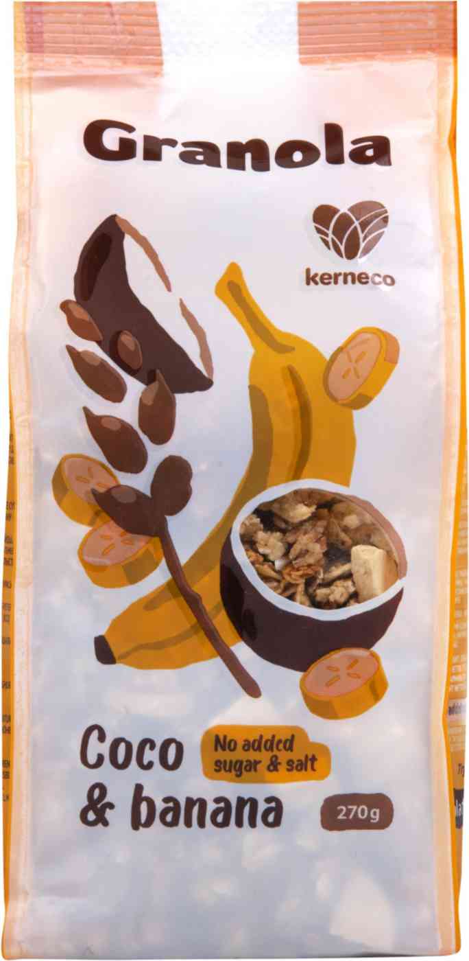 

Гранола Kerneco овсяная с бананом и кокосовой стружкой 270 г