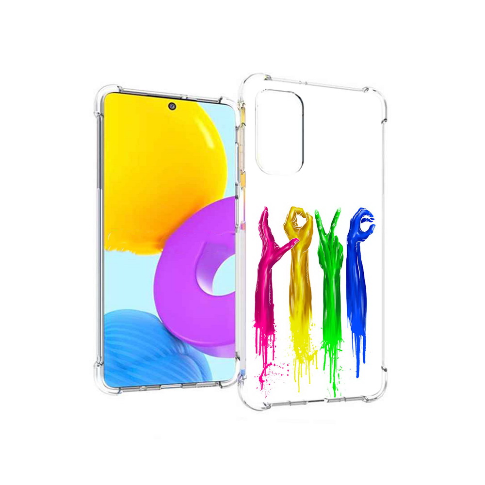 Чехол MyPads Tocco для Samsung Galaxy M52 5G яркие руки love (PT226932.542.707)