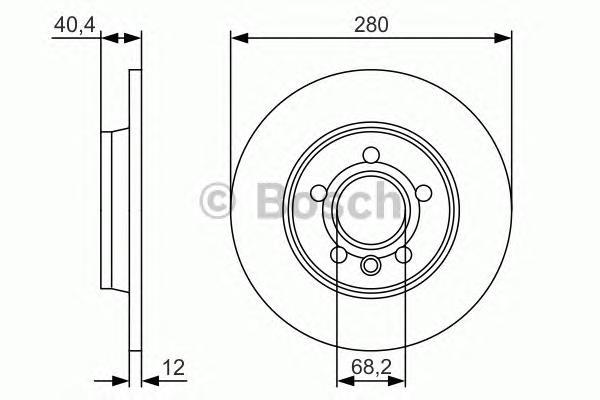 

Тормозной диск Bosch комплект 1 шт. 0986479R91