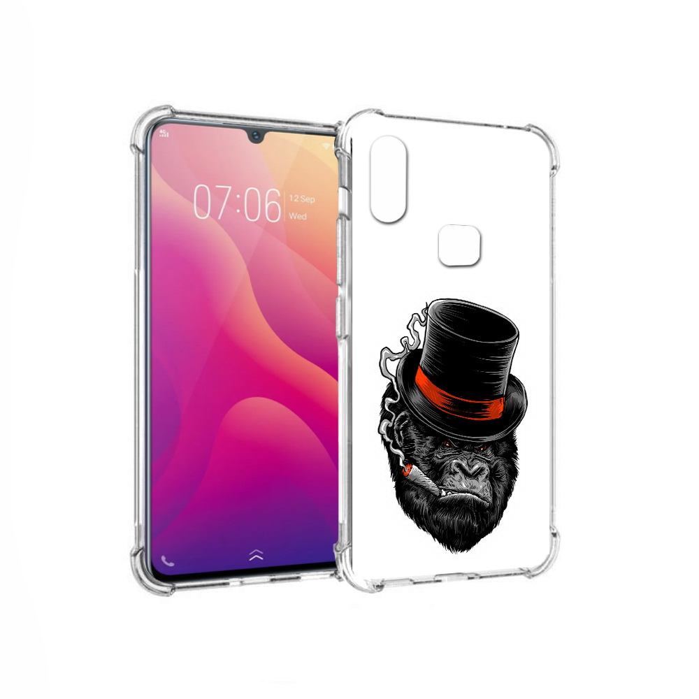 

Чехол MyPads Tocco для Vivo V11i дизайнерская горилла (PT119353.424.431), Прозрачный, Tocco