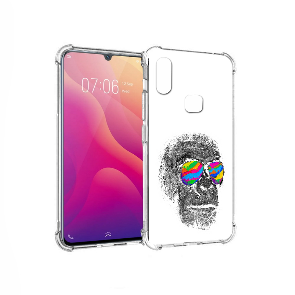 

Чехол MyPads Tocco для Vivo V11i крутая обезьяна в очках (PT119353.424.422), Прозрачный, Tocco