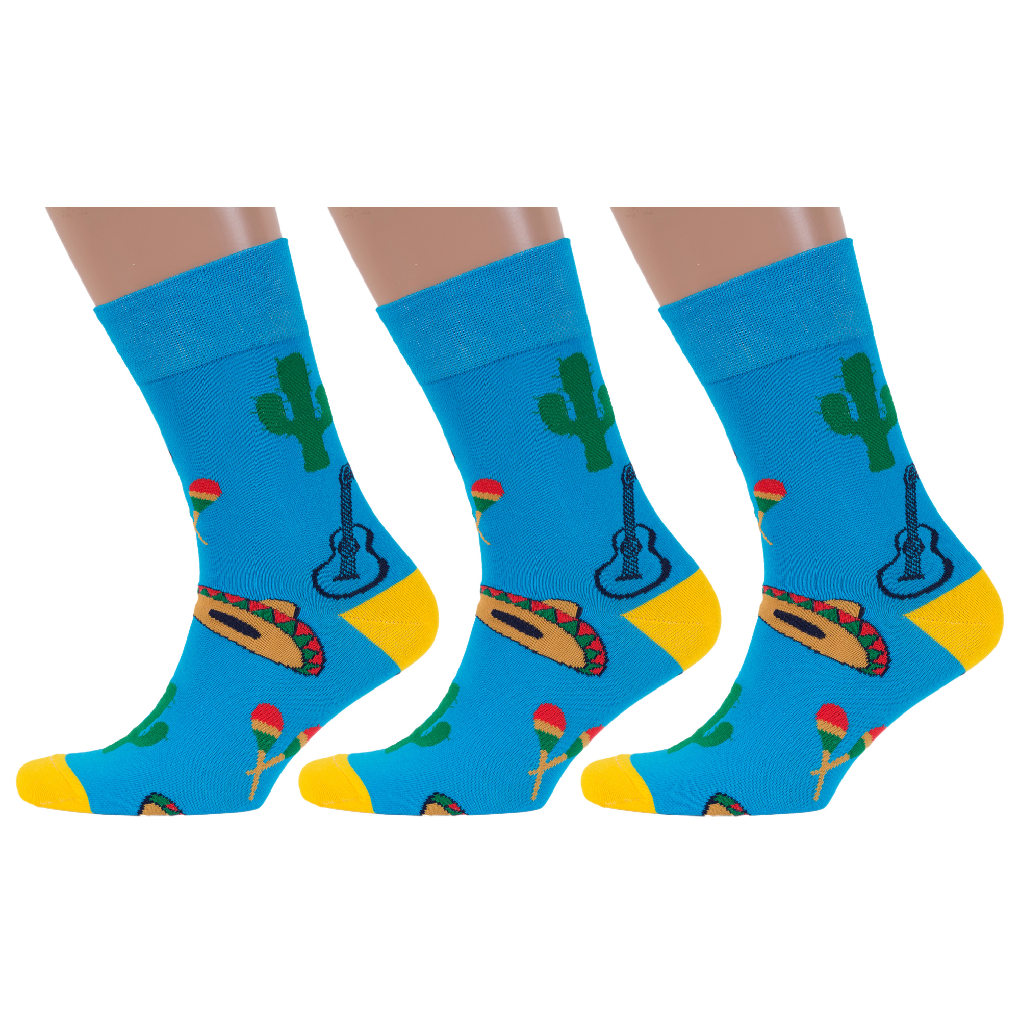 

Комплект носков мужских MoscowSocksClub msk3-М04 бирюзовых 27, Бирюзовый, msk3-М04