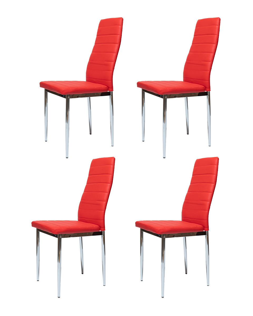 

Комплект стульев 4 шт. La Room F 261-3, хром/красный, F 261-3