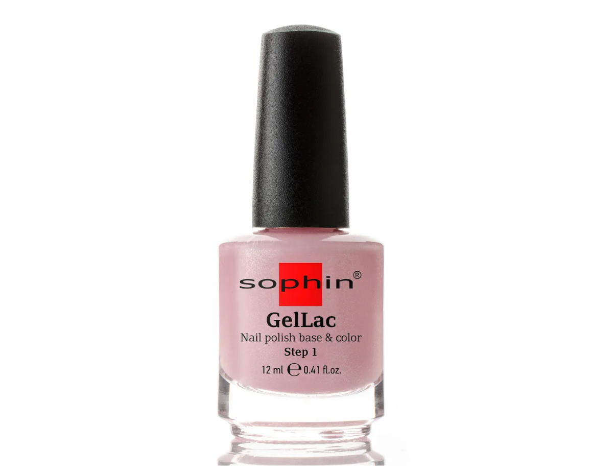 Гель-лак для ногтей УФ Sophin 0648 2в1 база+цвет без УФ лампы, светло-розовый 12 мл фоамиран глиттерный 1 8 мм светло розовый 60х70 см