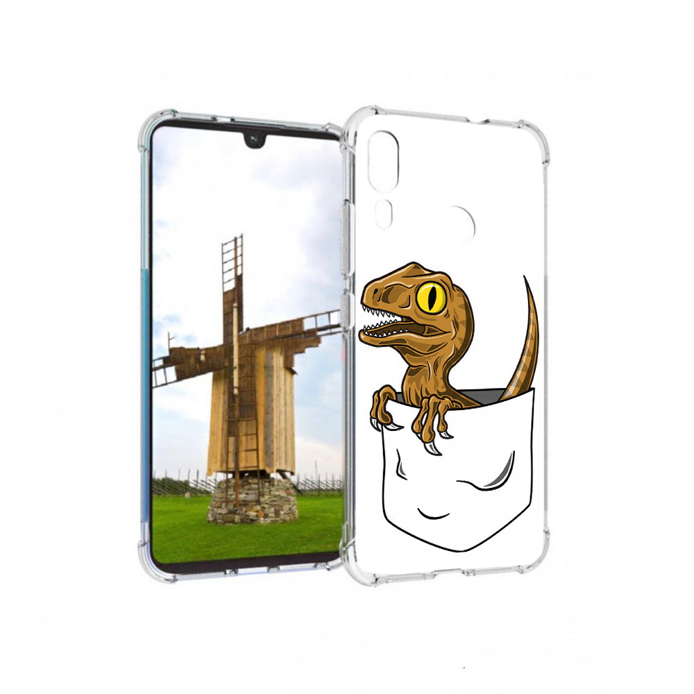 

Чехол MyPads Tocco для Motorola Moto E6 Plus динозавр в кармане (PT150579.352.327), Прозрачный, Tocco