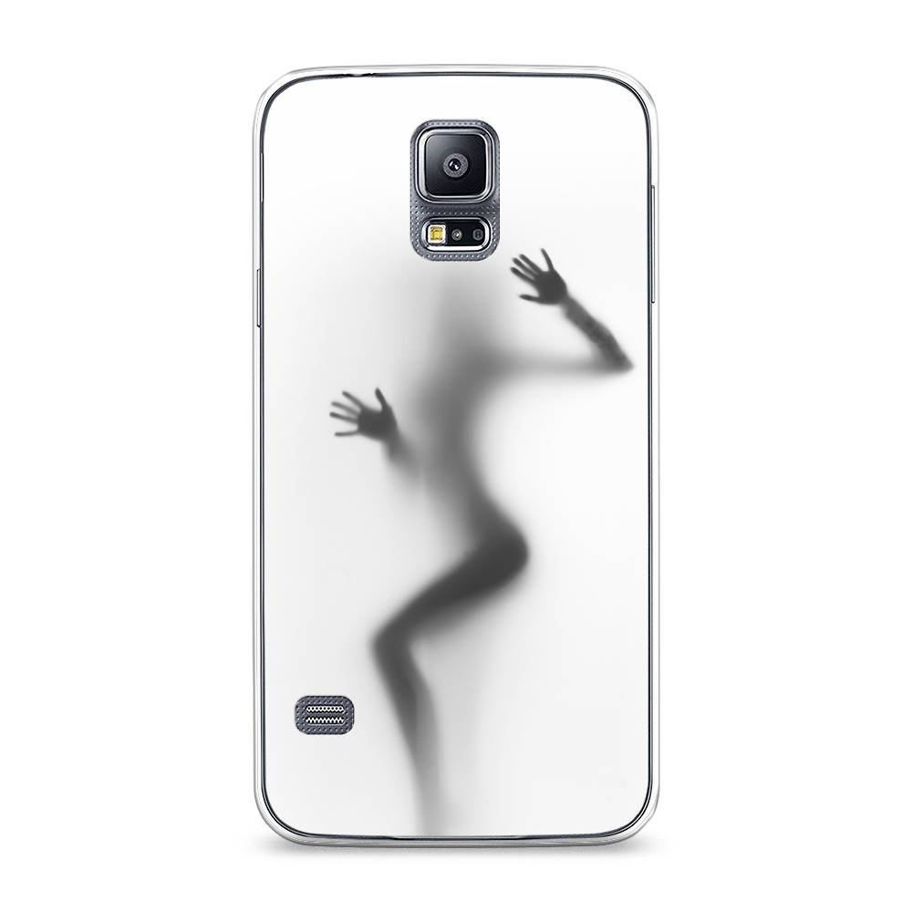 

Чехол Awog на Samsung Galaxy S5 "Девушка в душе", Серый;белый;черный, 24150-7