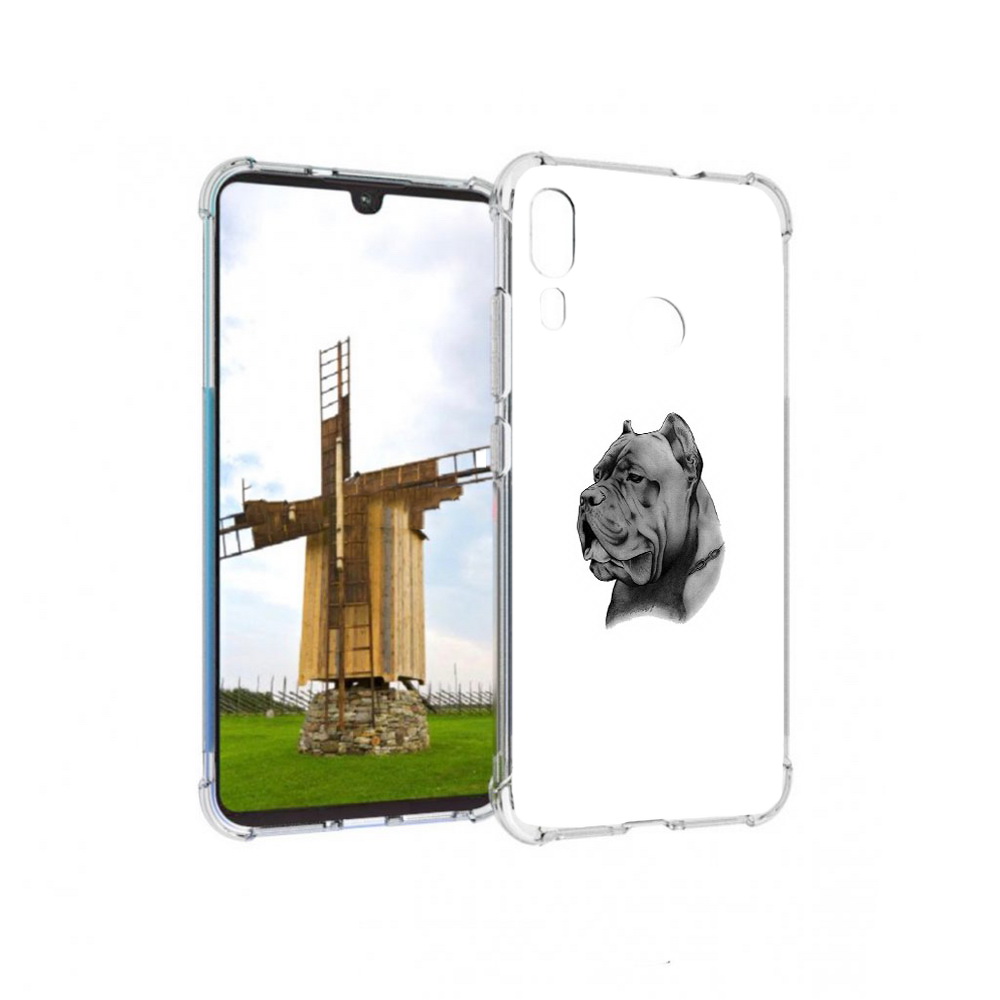 

Чехол MyPads Tocco для Motorola Moto E6 Plus грозный бульдог (PT150579.352.300), Прозрачный, Tocco