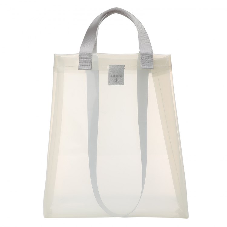 

Сумка-шоппер женская Calzetti TRANSPARENT SHOPPER, молочно-белый/серый, TRANSPARENT SHOPPER